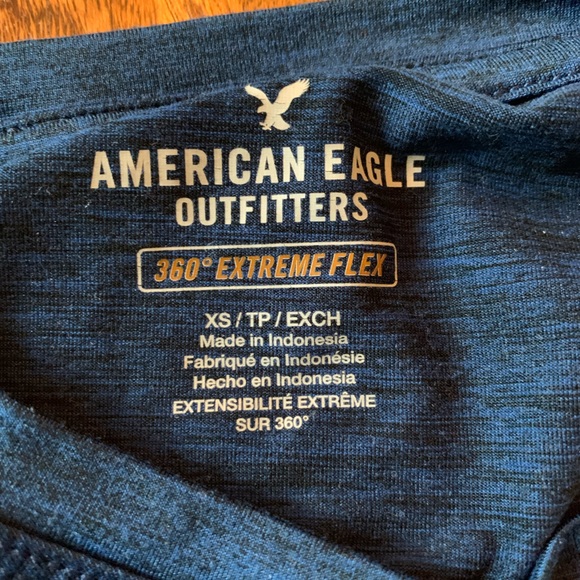 American Eagle 360 Extreme Flex Active Long Sleeve Shirt Baselayer Blue Mens S - Picture 3 of 5